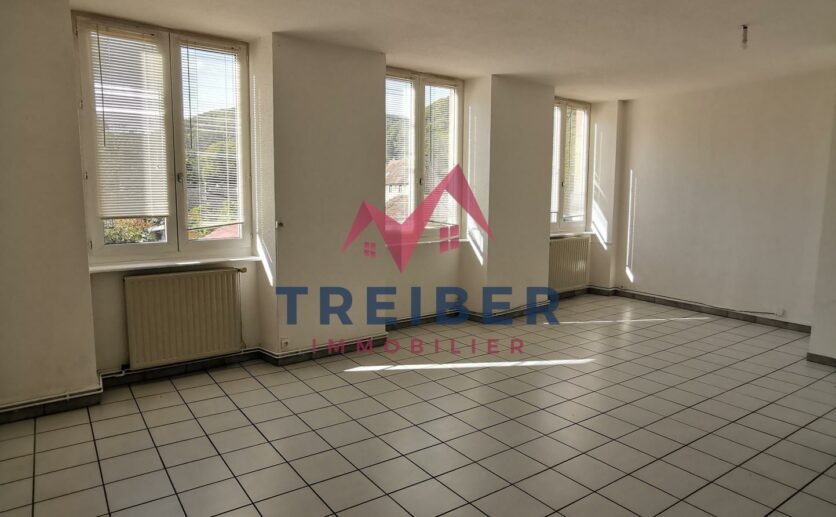 Hérimoncourt (25), appartement  traversant de 93 m2  trois chambres avec abri voiture dernier étage en vente